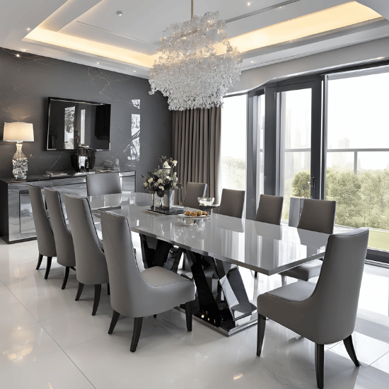 Modern Glass Extending Dining Table Sets UK Sale