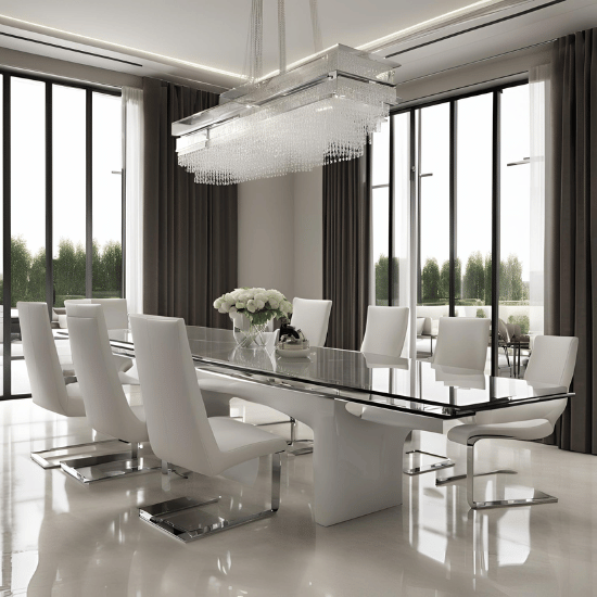 Modern Glass Extending Dining Tables UK Sale