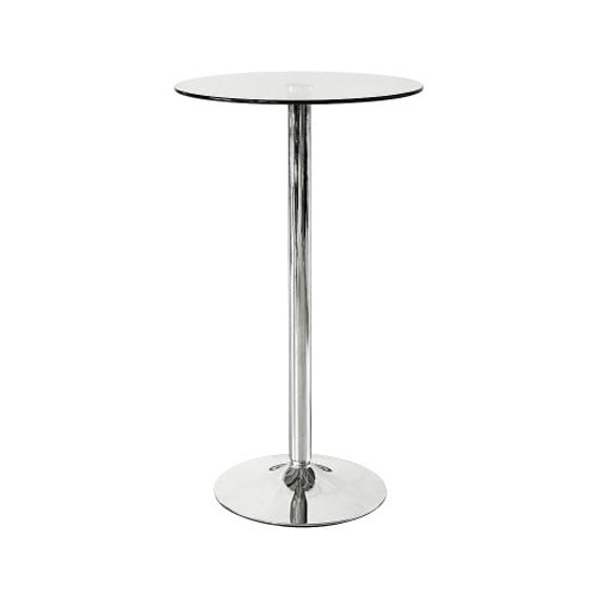 Read more about Alford glass bar table in clear with chrome base