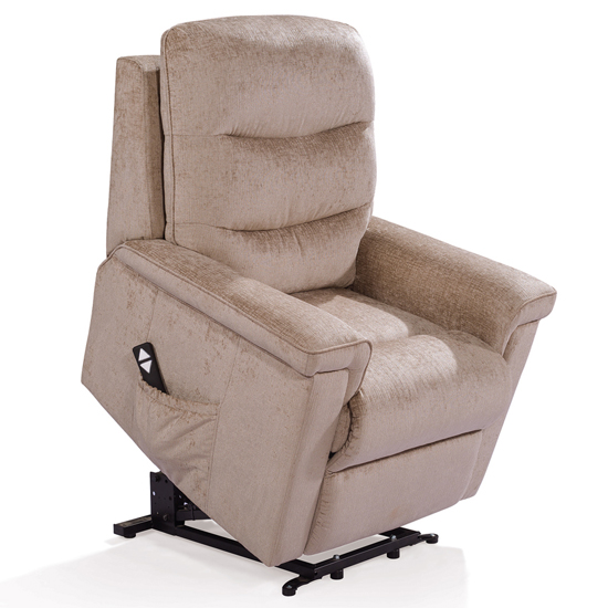 Glencoe Electric Fabric Recliner Chair In Mink FiF