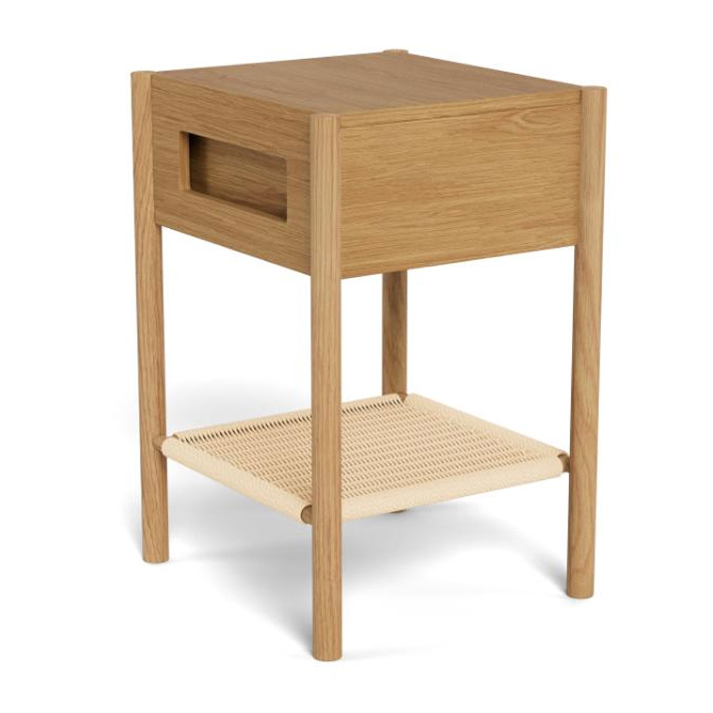 Glenora Wooden Bedside Cabinet in Matt Oak