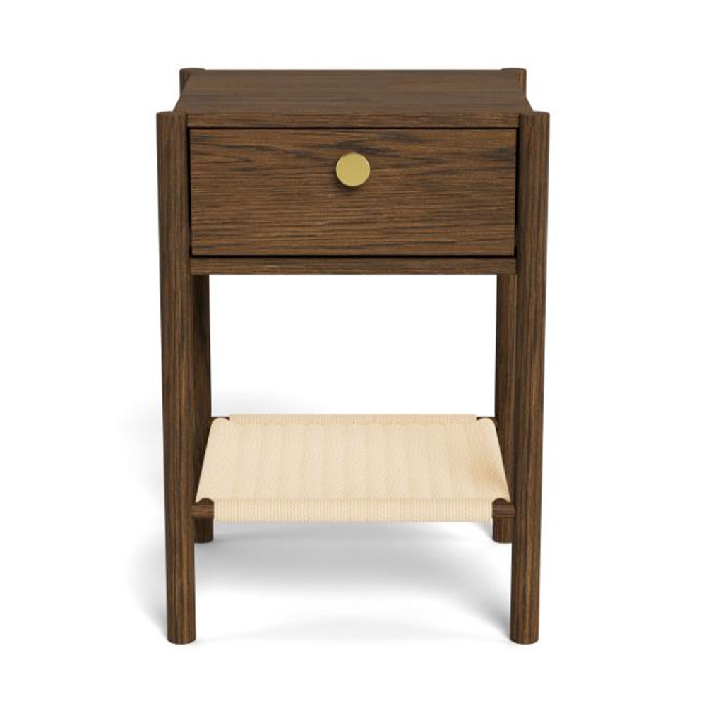 Glenora Wooden Bedside Cabinet in Smoked Oak