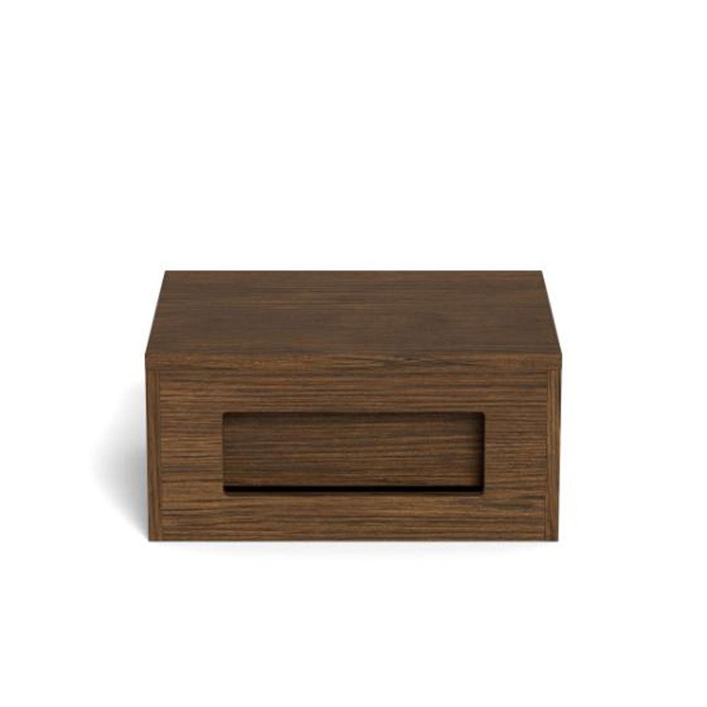 Glenora Wooden Wall Mounted Bedside Cabinet in Smoked Oak