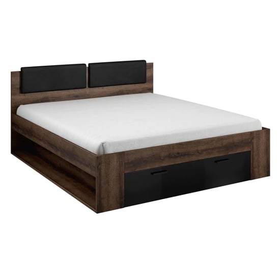 Product photograph of Glens Wooden Divan Double Bed In Monastery Oak from Furniture in Fashion