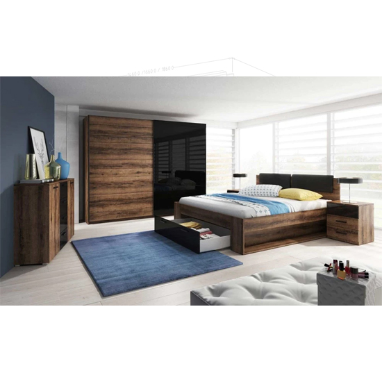 Glens Wooden Divan King Size Bed In Monastery Oak