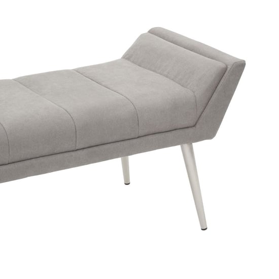 Glidden Fabric Hallway Bench With Angular Legs In Grey Furniture in