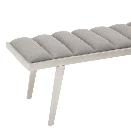 Glidden Velvet Hallway Bench With Splayed Legs In Grey Furniture in