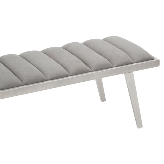 Glidden Velvet Hallway Bench With Splayed Legs In Grey