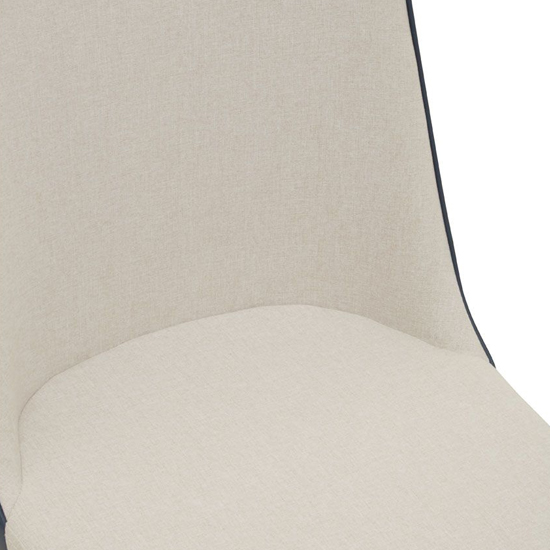 Glidden White And Blue Leather Dining Chairs In Pair_5