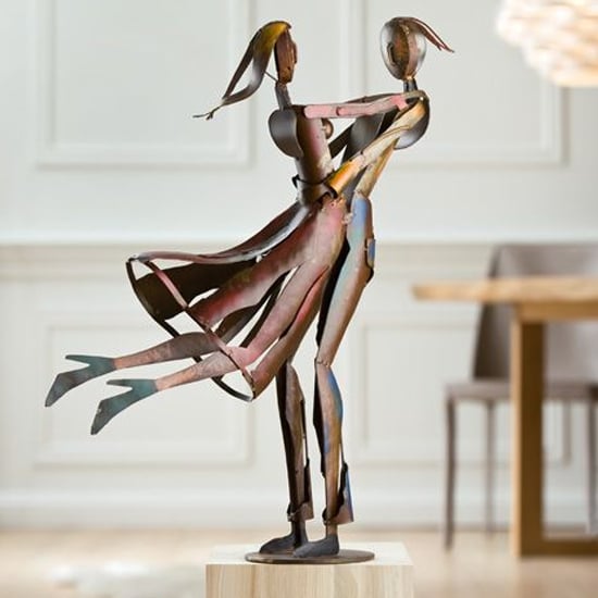 Read more about Glide lovely twist metal sculpture in antique brown