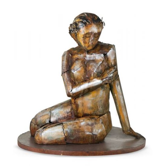 Product photograph of Glide Sensual Beauty Metal Sculpture In Antique Brown from Furniture in Fashion