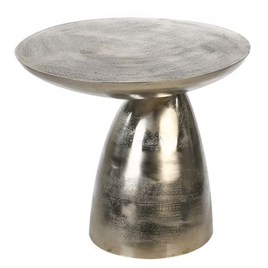 Photo of Glin aluminium side table in antique silver