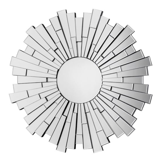 Read more about Glitacoz round wall mirror in silver glass frame