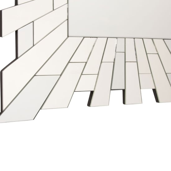 Glitacoz Square Wall Mirror In Silver Frame