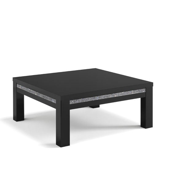 Read more about Gloria coffee table square in black gloss and crystal details