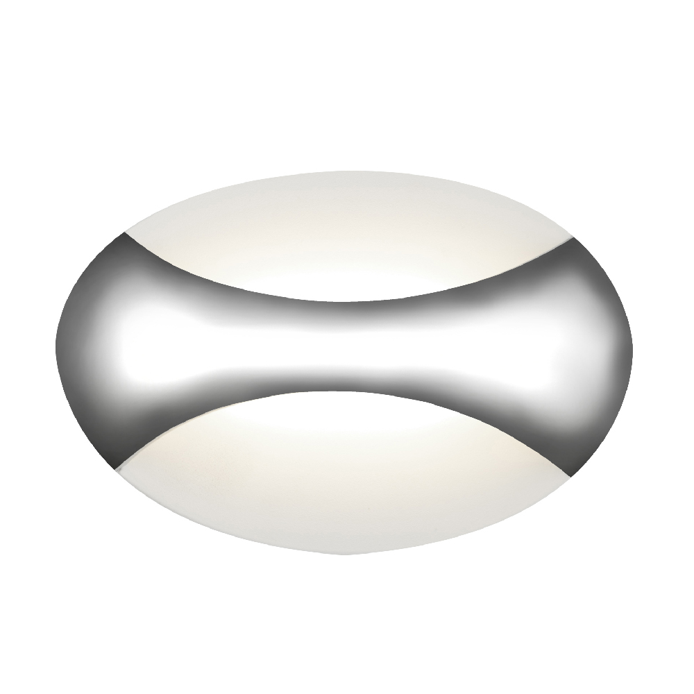 Read more about Glow led wall light oval in chrome and white