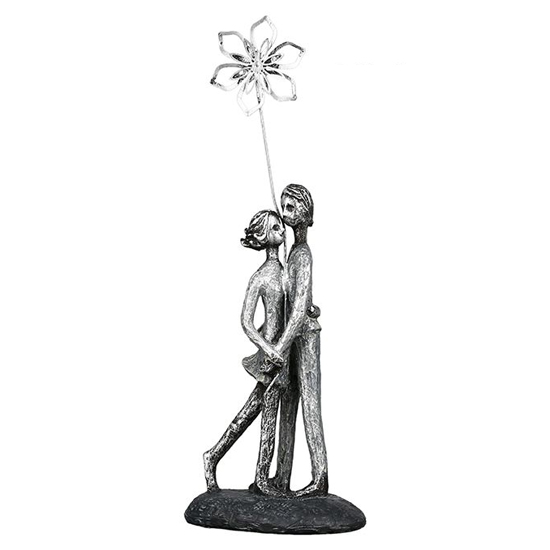 Read more about Gluck moment poly design sculpture in antique silver and grey