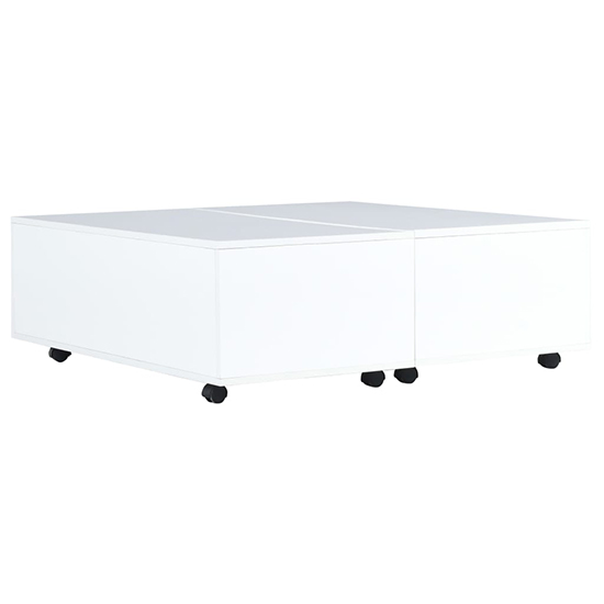 Glyn 100cm High Gloss Storage Coffee Table And Castors In White_2