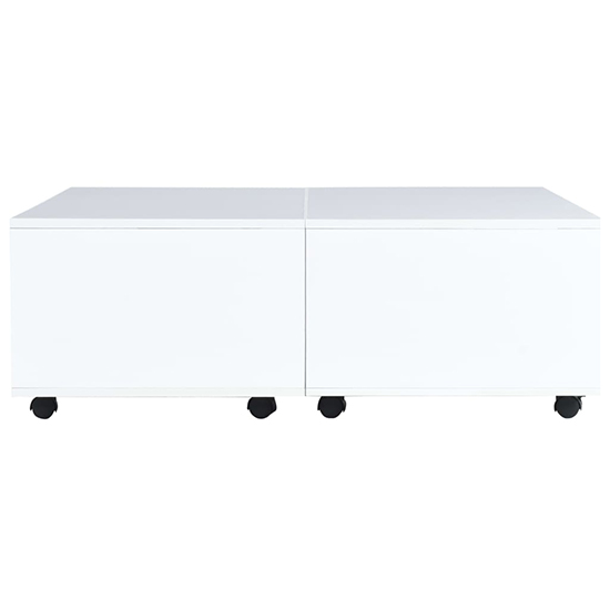 Glyn 100cm High Gloss Storage Coffee Table And Castors In White_3
