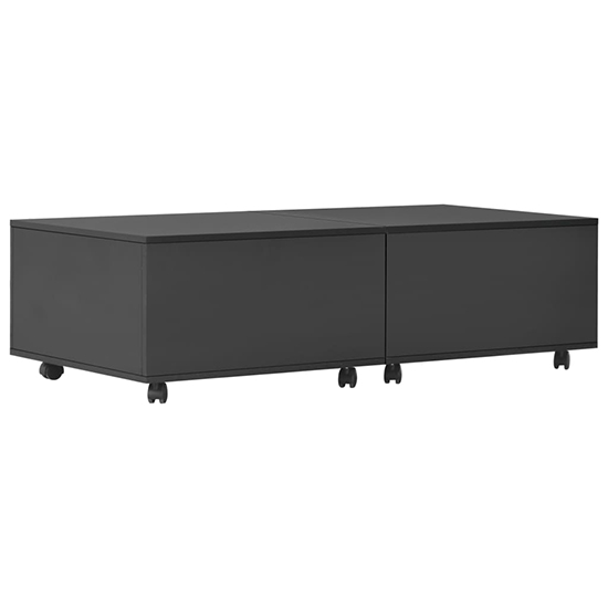 Glyn 120cm High Gloss Storage Coffee Table And Castors In Black_2
