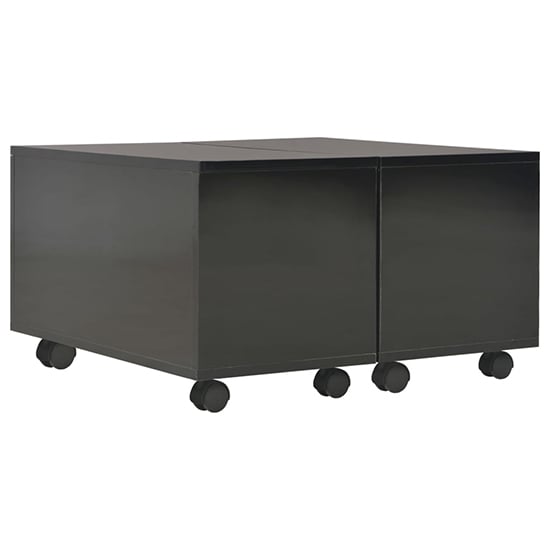 Glyn 60cm High Gloss Storage Coffee Table And Castors In Black_2