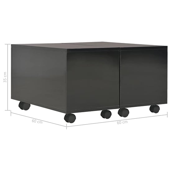Glyn 60cm High Gloss Storage Coffee Table And Castors In Black_5