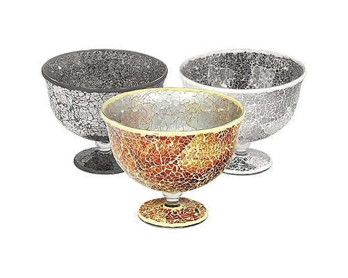 Product photograph of Mosaic Glass Bowl In Orange from Furniture in Fashion