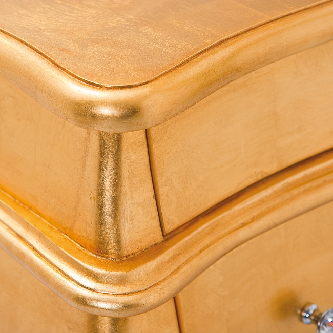 Baroque Style Chest Of Drawers Painted Gold