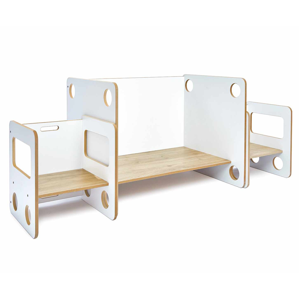 Goldfinch Wooden Kids Table with 2 Chairs in White and Natural