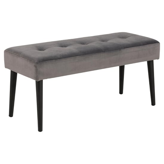 Product photograph of Goleta Fabric Hallway Seating Bench In Dark Grey from Furniture in Fashion