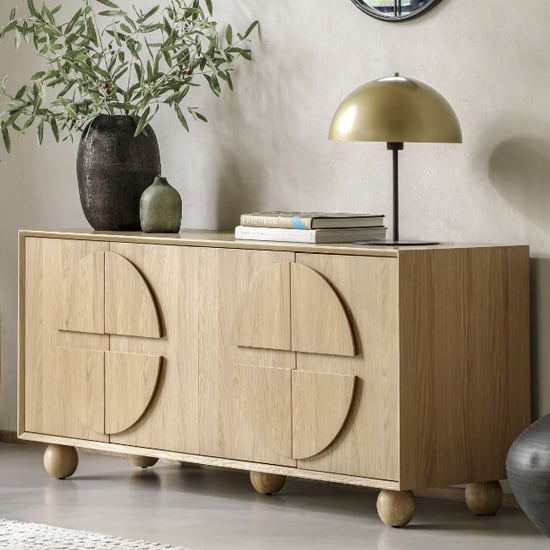 Read more about Goleta wooden sideboard with 4 doors in matt natural