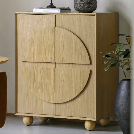 Read more about Goleta wooden storage cabinet with 2 doors in matt natural