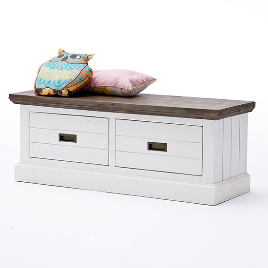 Gomera Wooden Hallway Furniture Set 2 In Acacia White_6