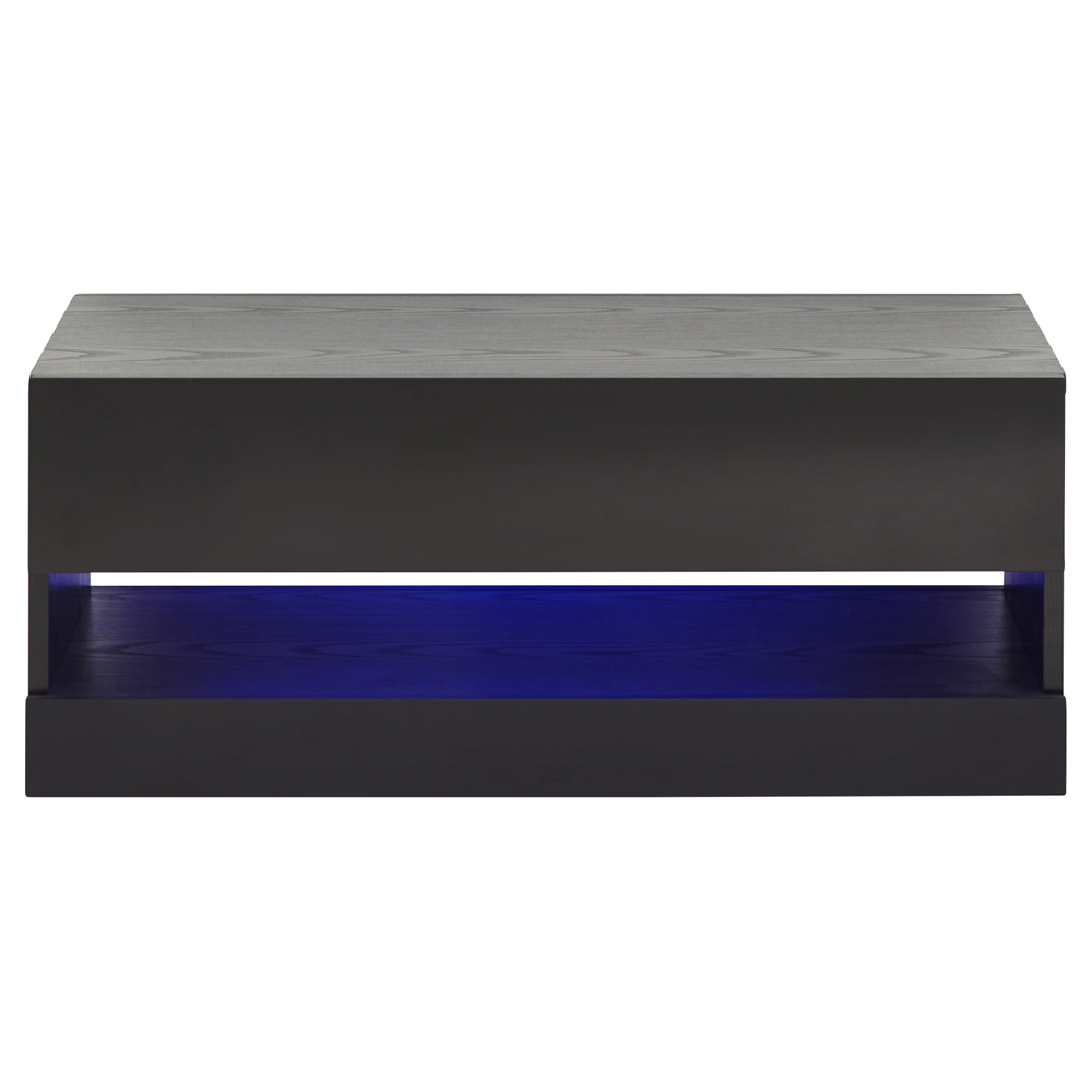 Goole Wooden Coffee Table In Black With LED
