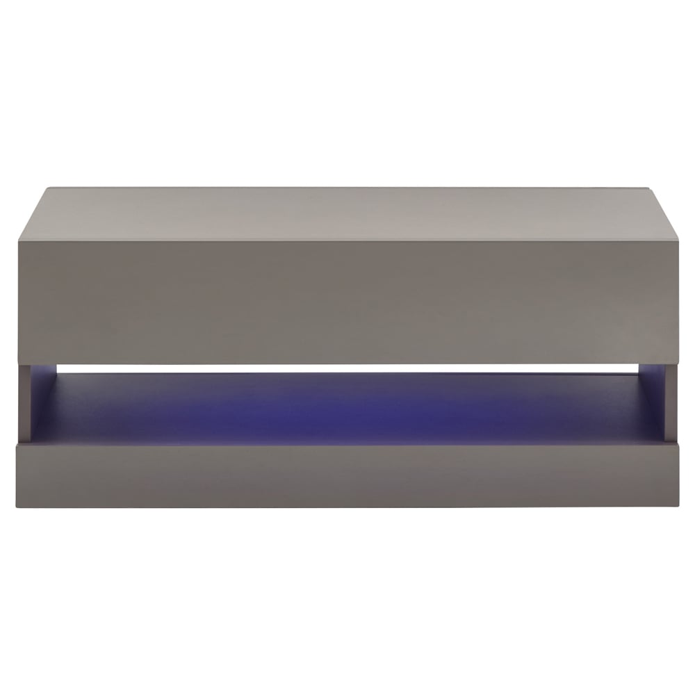 Goole Wooden Coffee Table In Grey With LED