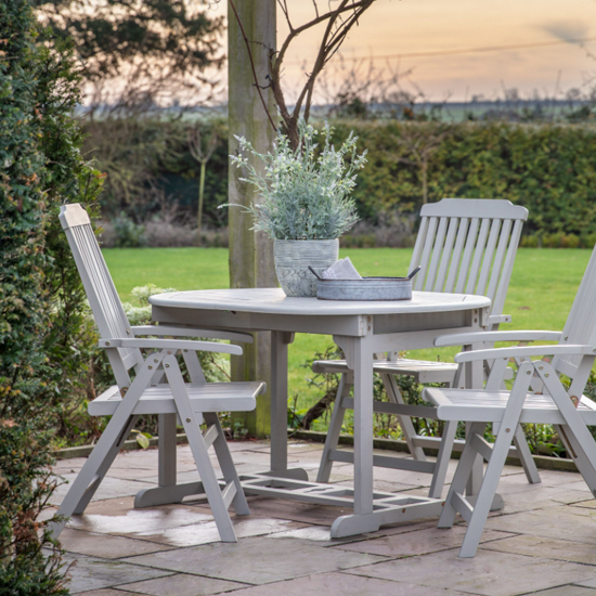 Gorey Oval Outdoor Extending Wooden Dining Table In Whitewash_3