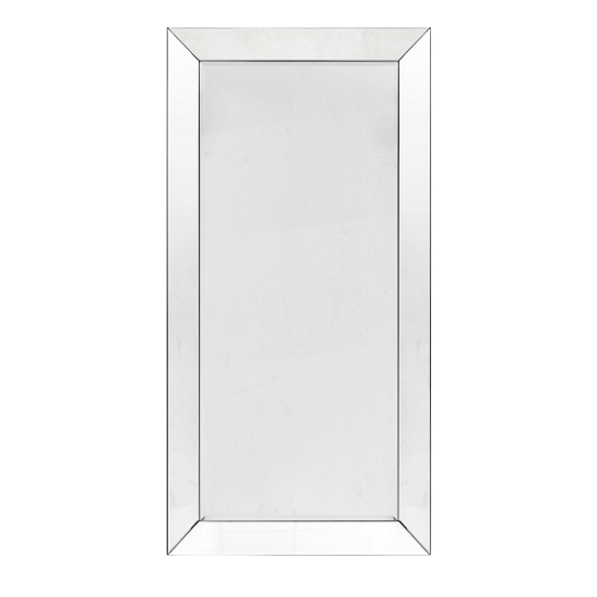 Gorizia Large Leaner Bevelled Wall Mirror In Silver