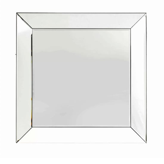 Gorizia Square Leaner Bevelled Wall Mirror In Silver