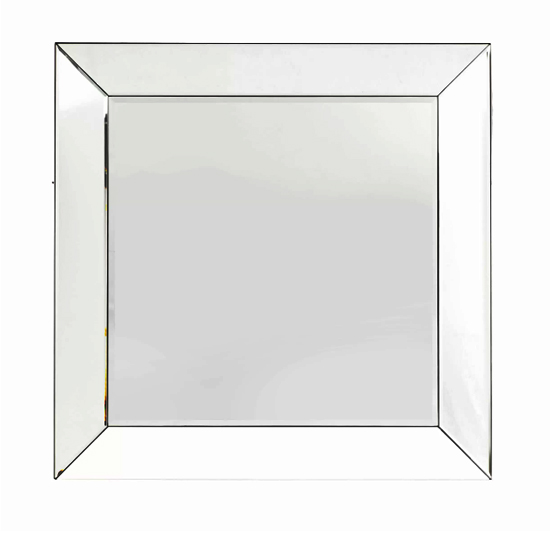 Read more about Gorizia square leaner bevelled wall mirror in silver
