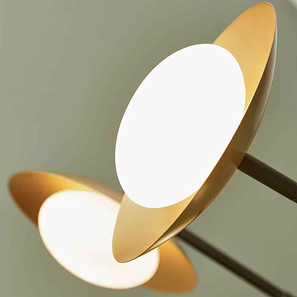 Goshen Opal Glass Pendant Light In Gold And Bronze