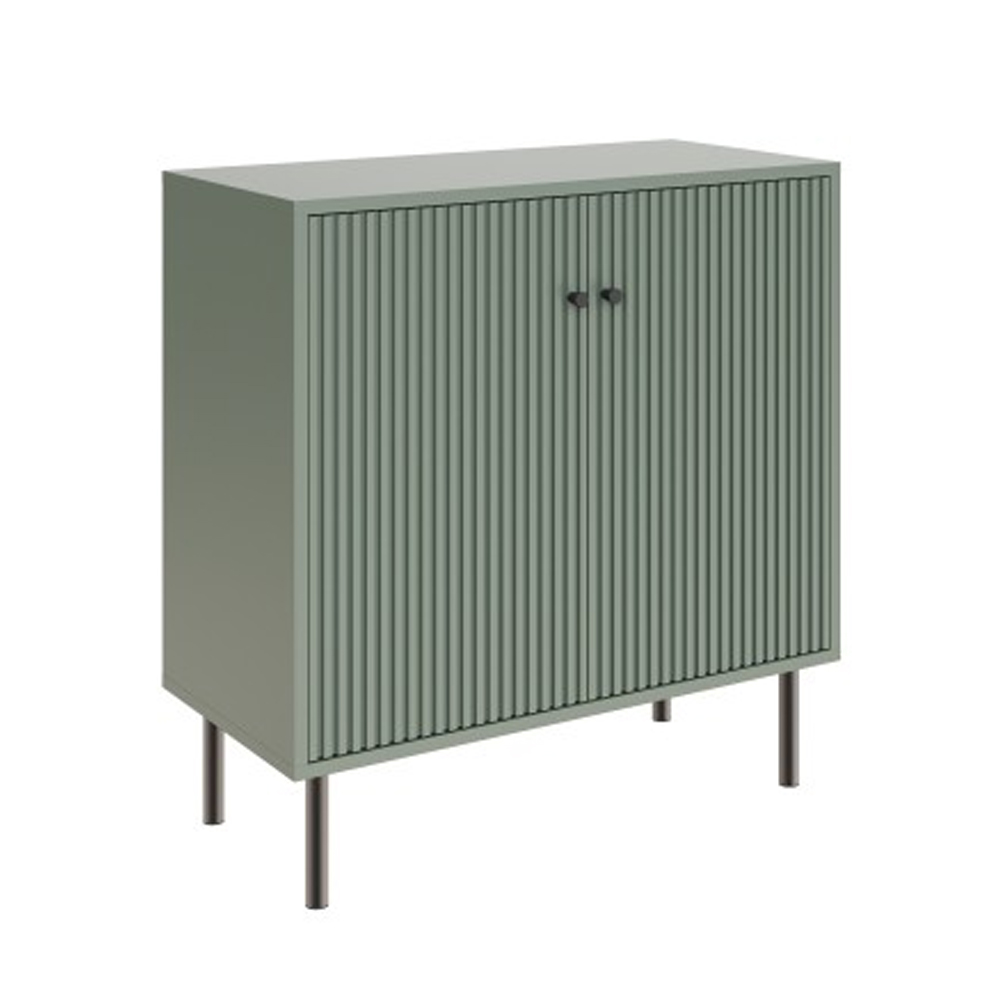 Goteborg Wooden Shoe Cabinet With 2 Doors In Dowager Green