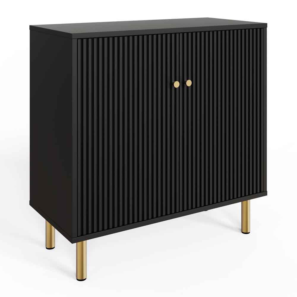 Goteborg Wooden Shoe Storage Cabinet with 2 Doors in Black