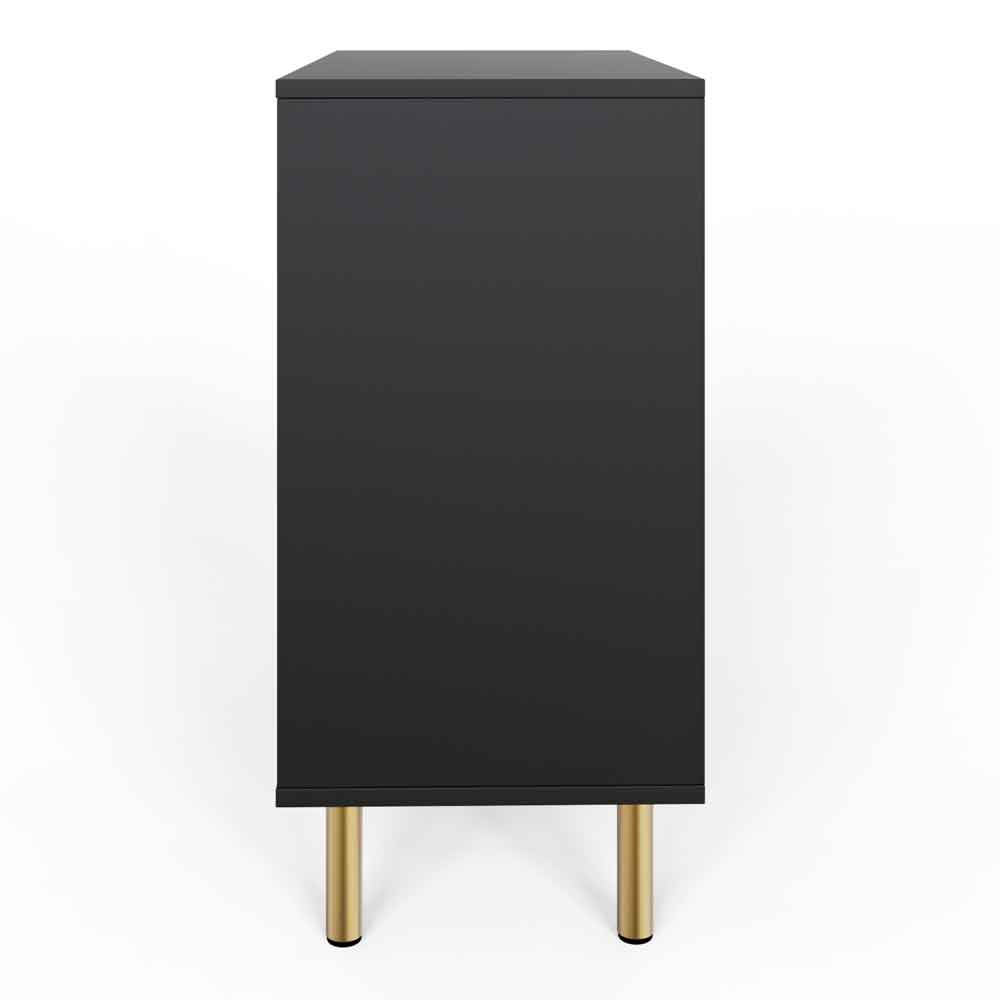 Goteborg Wooden Shoe Storage Cabinet with 2 Doors in Black
