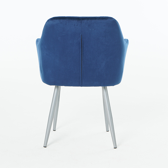 Gourock Blue Velvet Dining Chairs In Pair_6