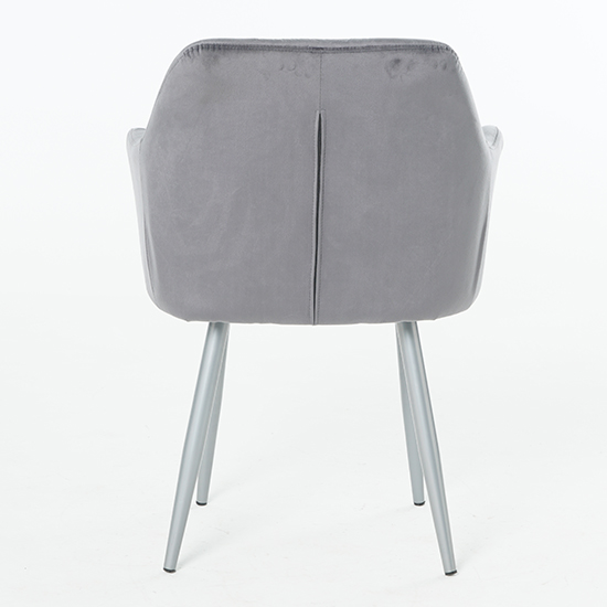 Gourock Dark Grey Velvet Dining Chairs In Pair_6
