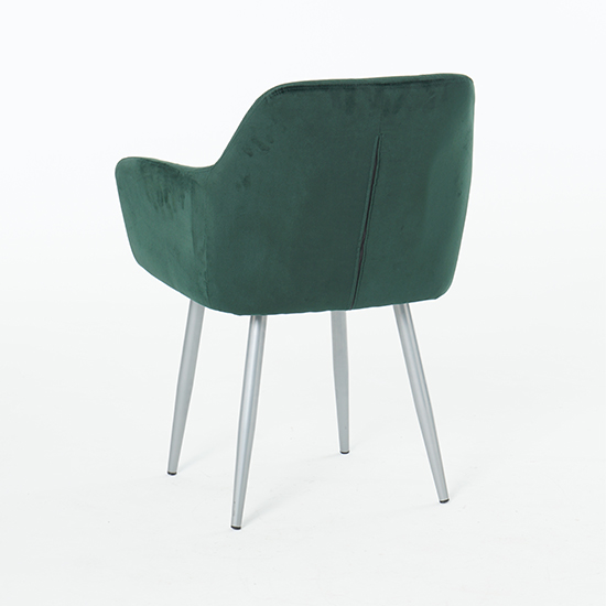 Gourock Green Velvet Dining Chairs In Pair_5