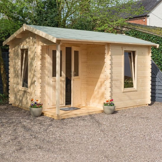 Gower Garden Office Wooden Cabin In Untreated Natural Timber_2