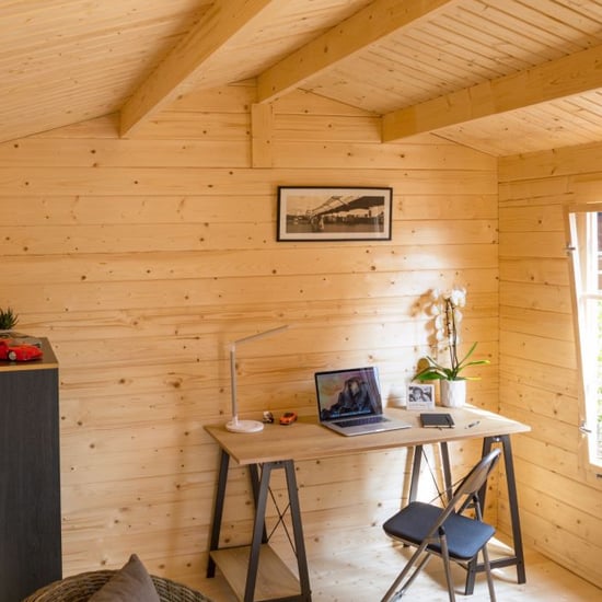 Gower Garden Office Wooden Cabin In Untreated Natural Timber_10