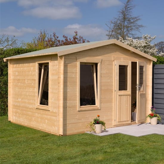 Gower Garden Retreat Wooden Cabin In Untreated Natural Timber_2
