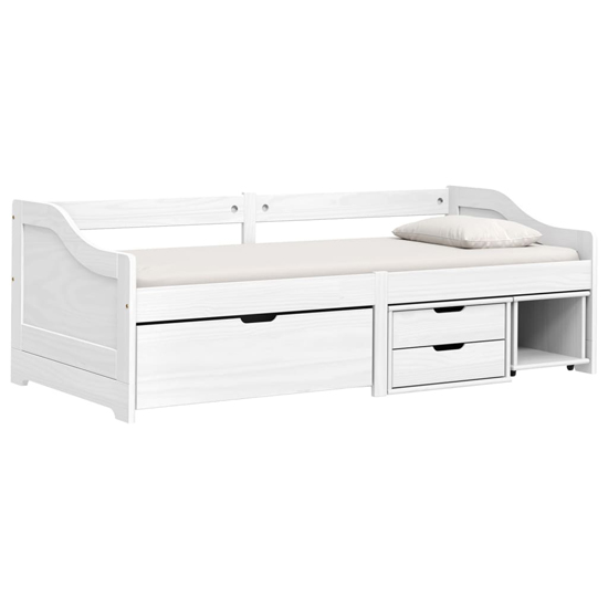 Grace Pinewood Day Bed With 3 Drawers In White